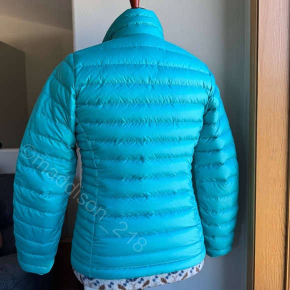 Patagonia Down Sweater Jacket Medium Epic Blue Puffer Coat 800-fill-power down M - Picture 7 of 14